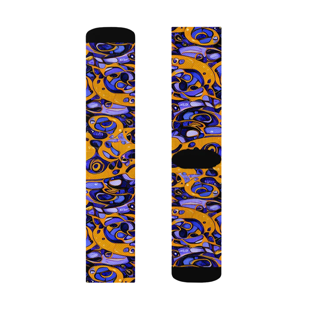 Psychedelic Alloy on Socks — Left Sock