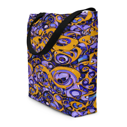 Psychedelic Alloy on a Large Tote Bag W/ Pocket