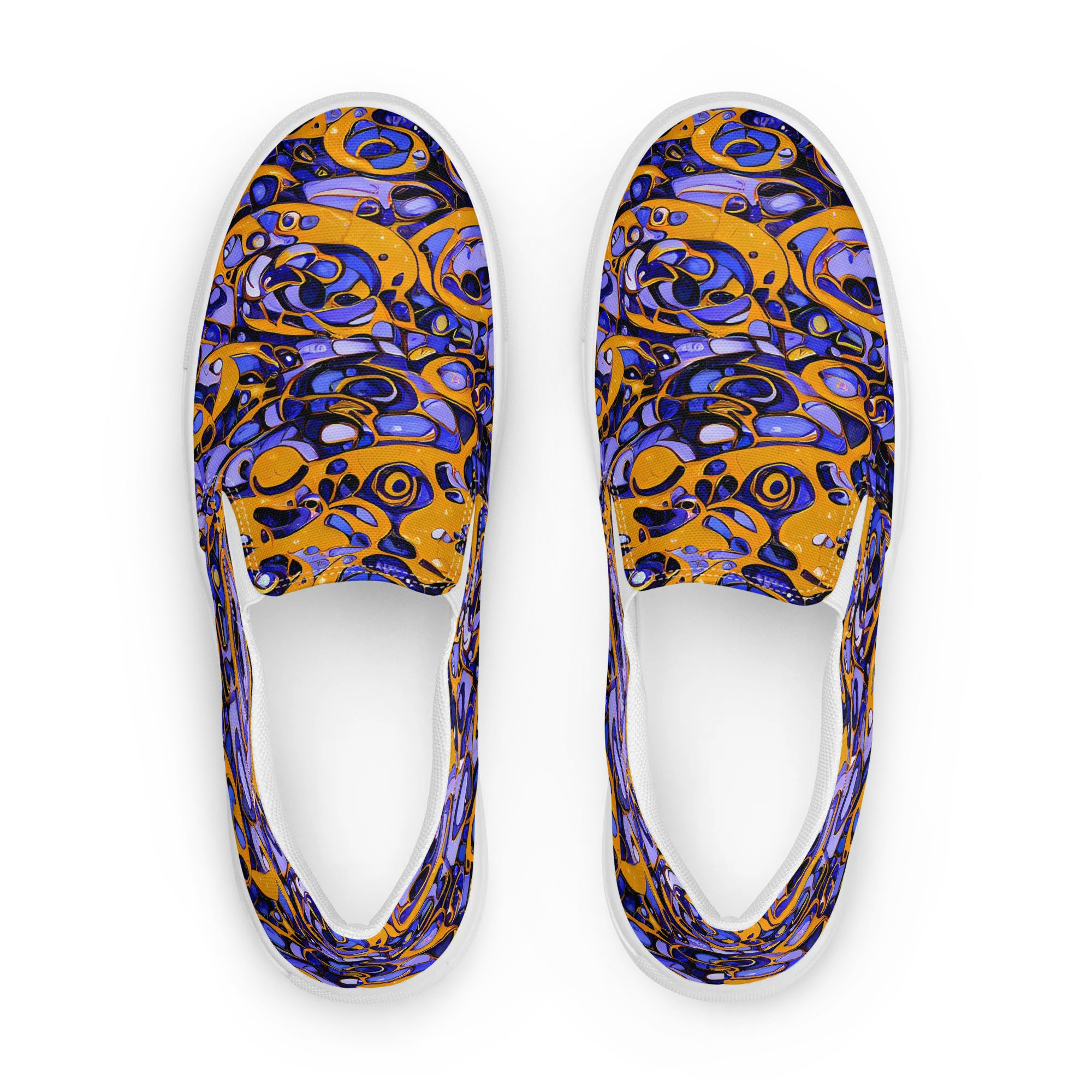 Psychedelic Alloy on Women's Slip-On Canvas Shoes — Front
