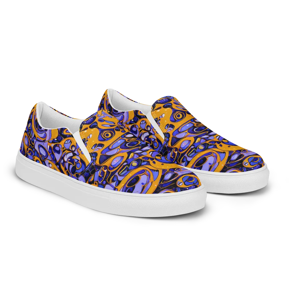 Psychedelic Alloy on Women's Slip-On Canvas Shoes — Right Front