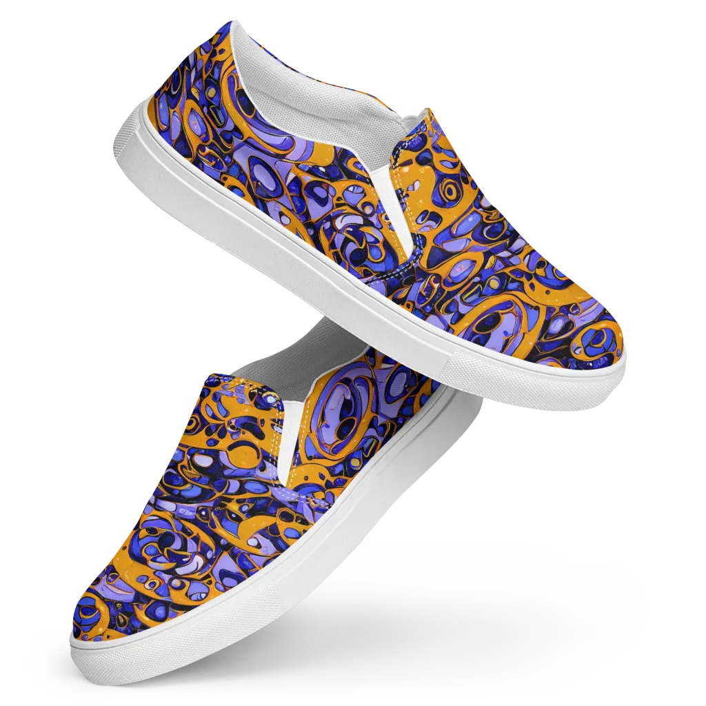 Psychedelic Alloy on Women's Slip-On Canvas Shoes — Front