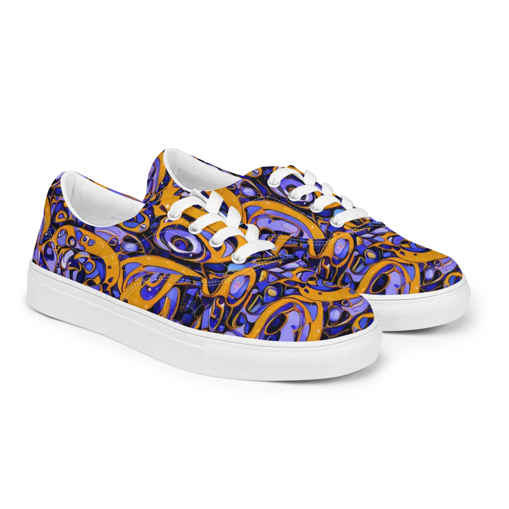 Psychedelic Alloy on Men's Lace-Up Canvas Shoes — Right Front