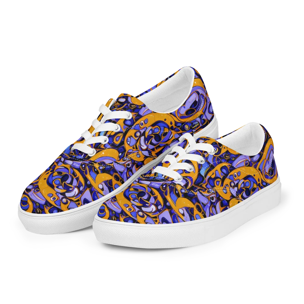Psychedelic Alloy on Men's Lace-Up Canvas Shoes — Left Front