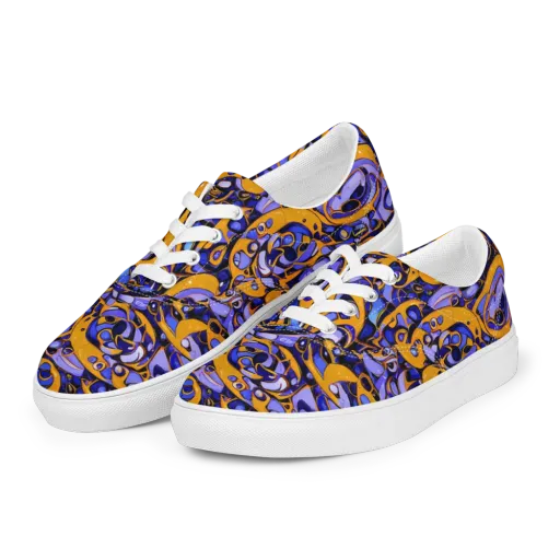 Psychedelic Alloy on a Men's Lace-Up Canvas Shoes