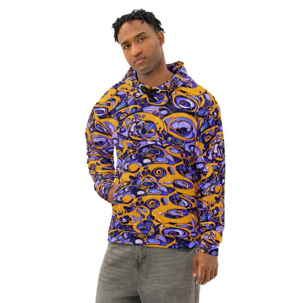 Psychedelic Alloy on Cotton Hoodie — Left Front