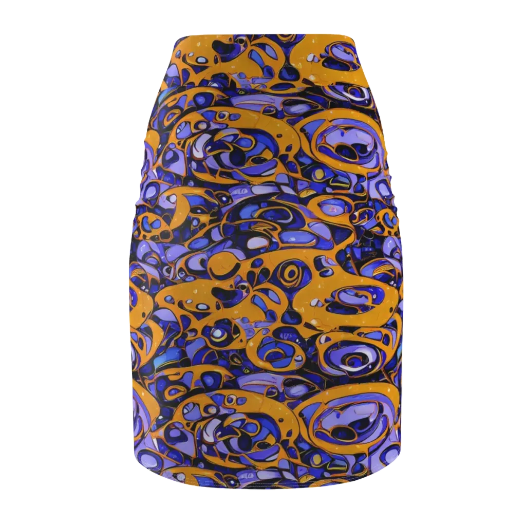 Psychedelic Alloy on Pencil Skirt — Back