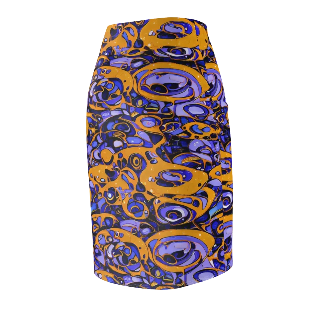 Psychedelic Alloy on Pencil Skirt — Back Side