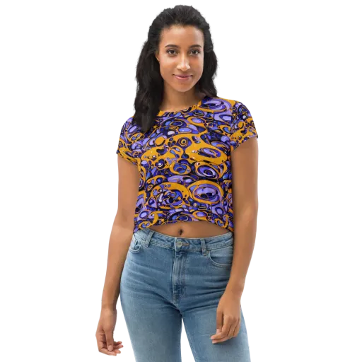 Psychedelic Alloy on a Crop Tee