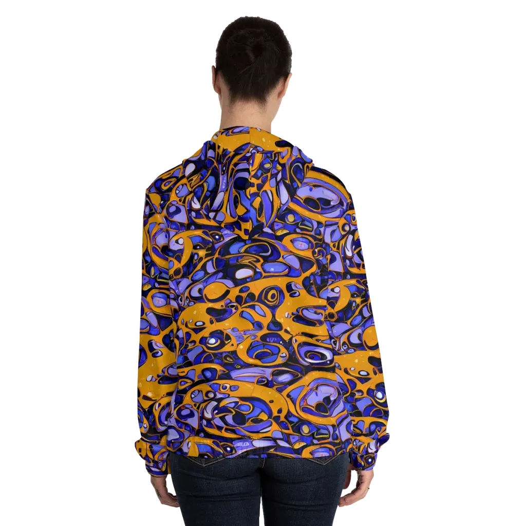 Psychedelic Alloy on Women's Full-Zip Hoodie — Back On Person