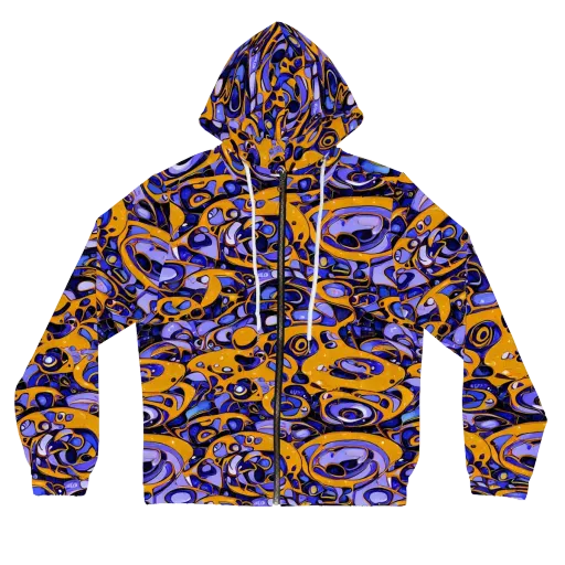 Psychedelic Alloy on a Women's Full-Zip Hoodie