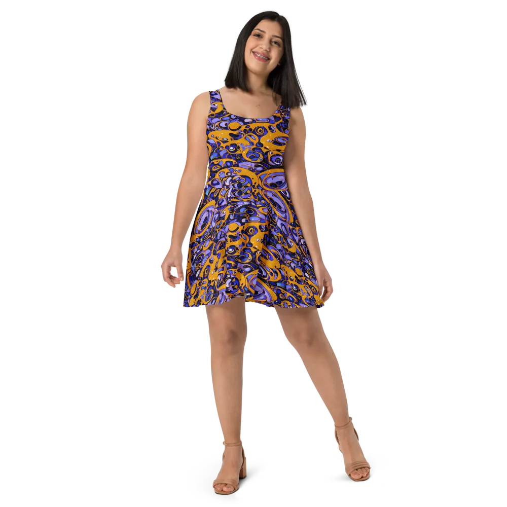 Psychedelic Alloy on Skater Dress — Front