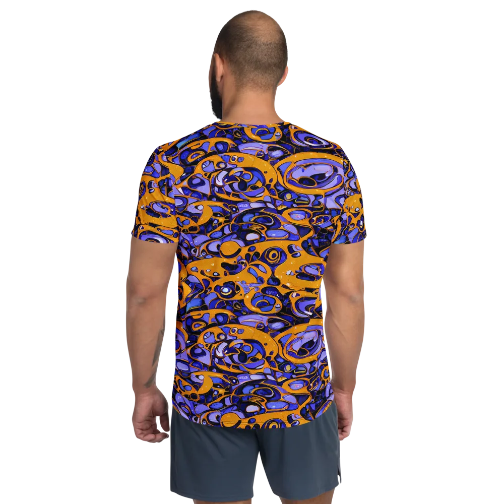 Psychedelic Alloy on Men's Athletic T-Shirt — Back