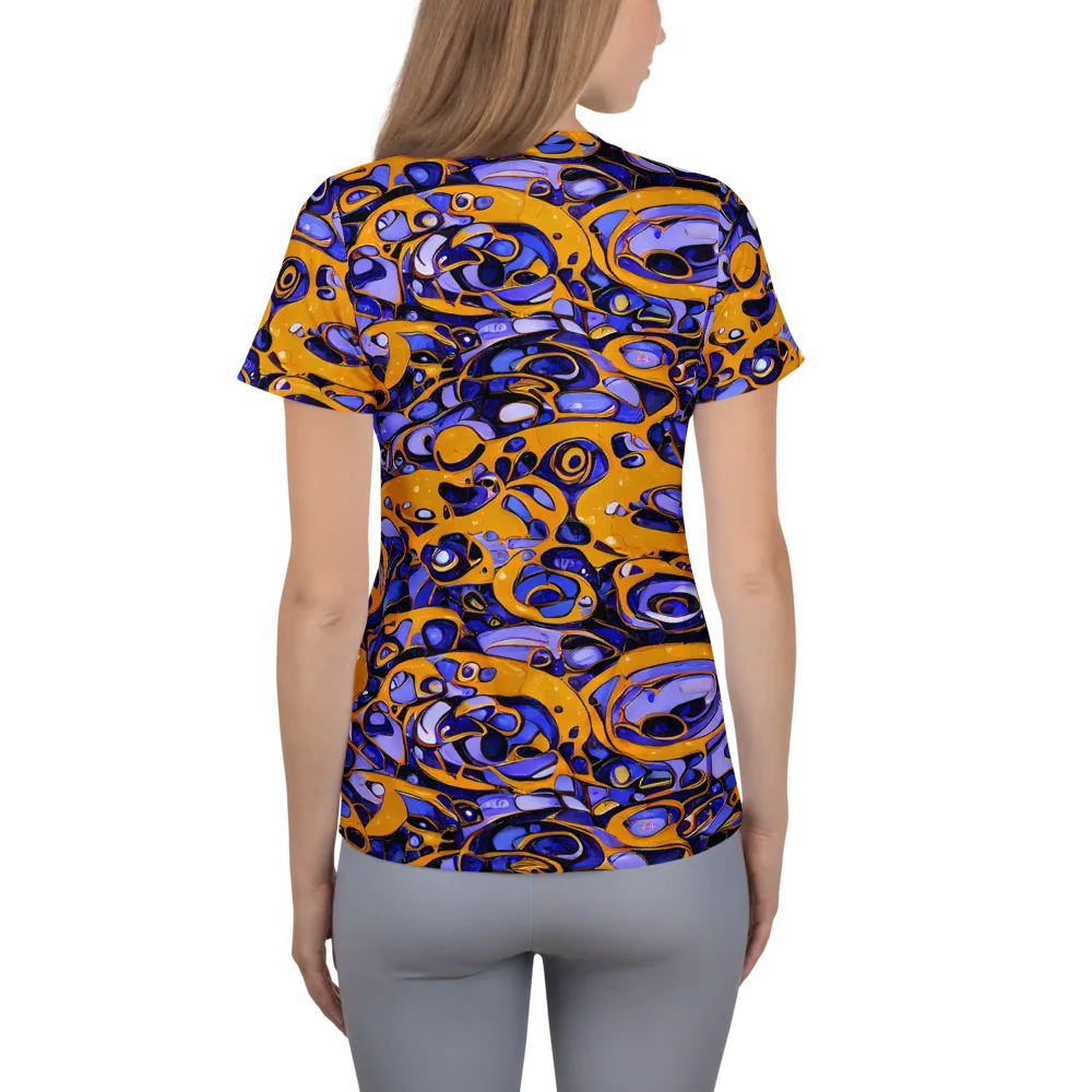 Psychedelic Alloy on Women's Athletic T-Shirt — Back