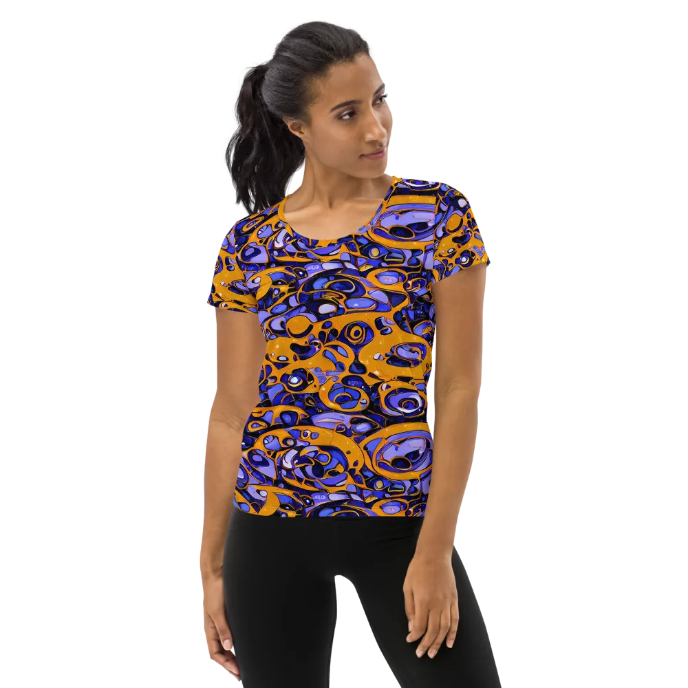 Psychedelic Alloy on Women's Athletic T-Shirt — Front