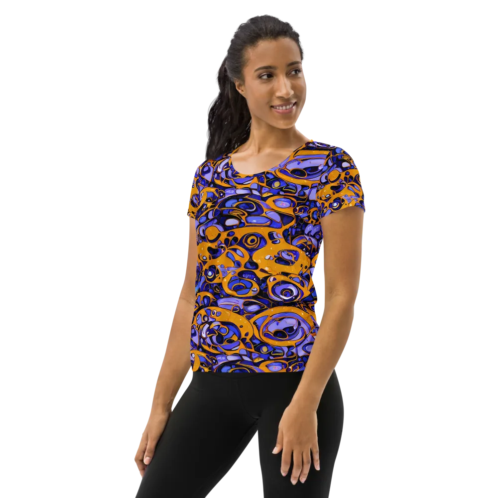 Psychedelic Alloy on Women's Athletic T-Shirt — Left