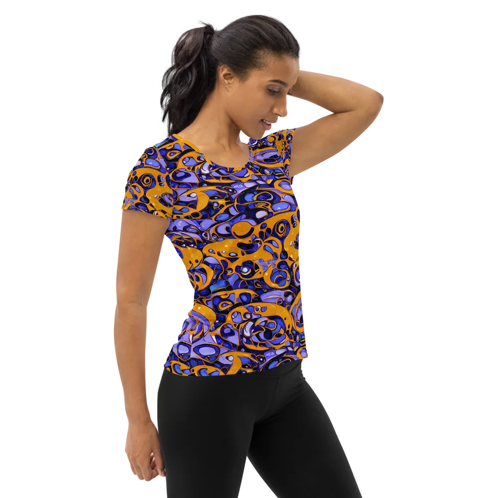 Psychedelic Alloy on Women's Athletic T-Shirt — Right