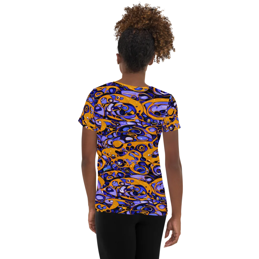 Psychedelic Alloy on Women's Athletic T-Shirt — Back