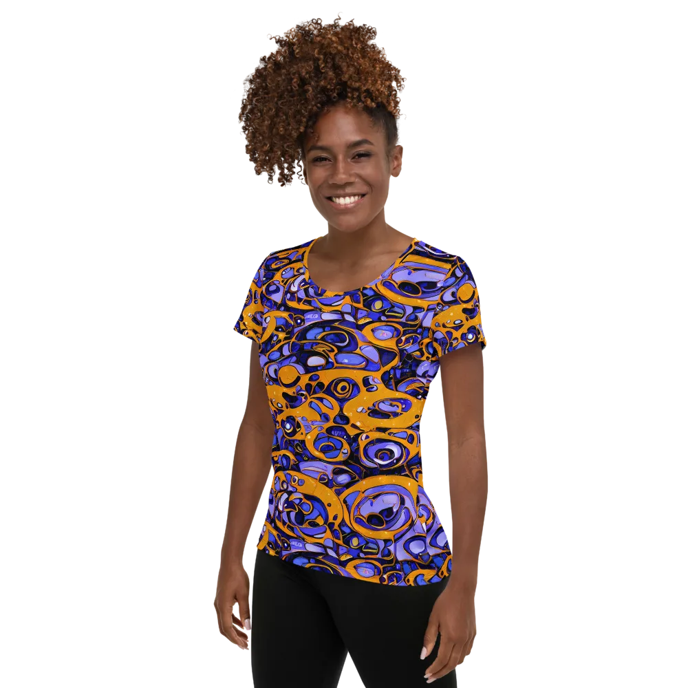 Psychedelic Alloy on Women's Athletic T-Shirt — Left