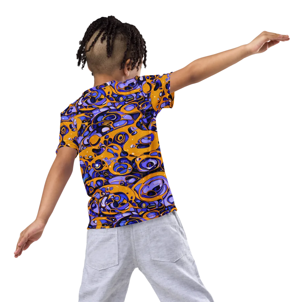 Psychedelic Alloy on Kids Crew Neck T-Shirt — Back