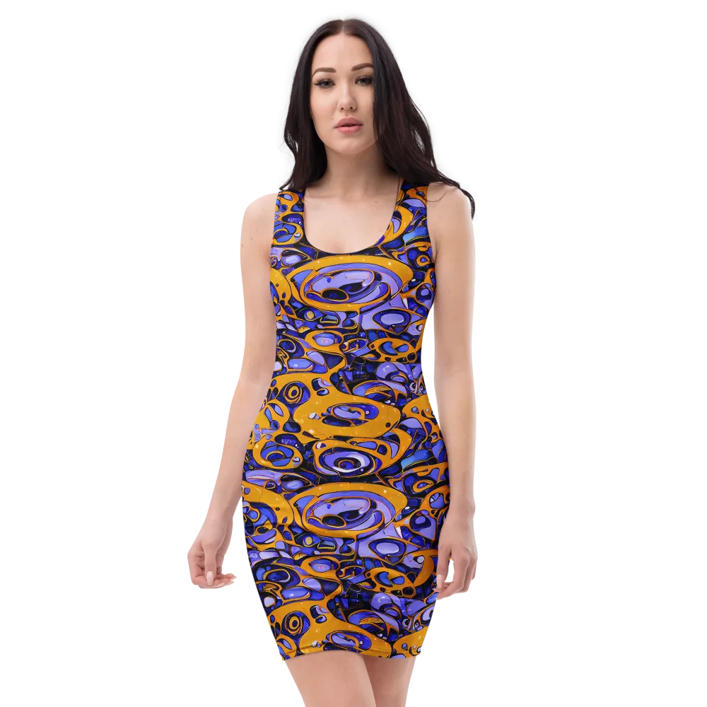 Psychedelic Alloy on Bodycon Dress — Front