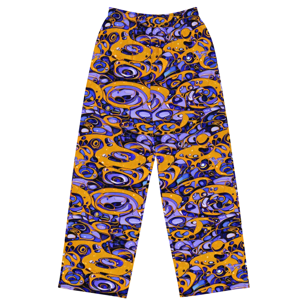 Psychedelic Alloy on Wide-Leg Pants — Front