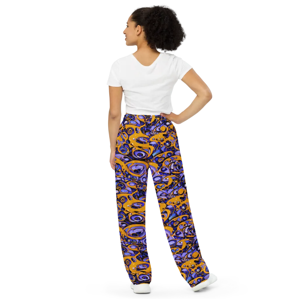 Psychedelic Alloy on Wide-Leg Pants — Back