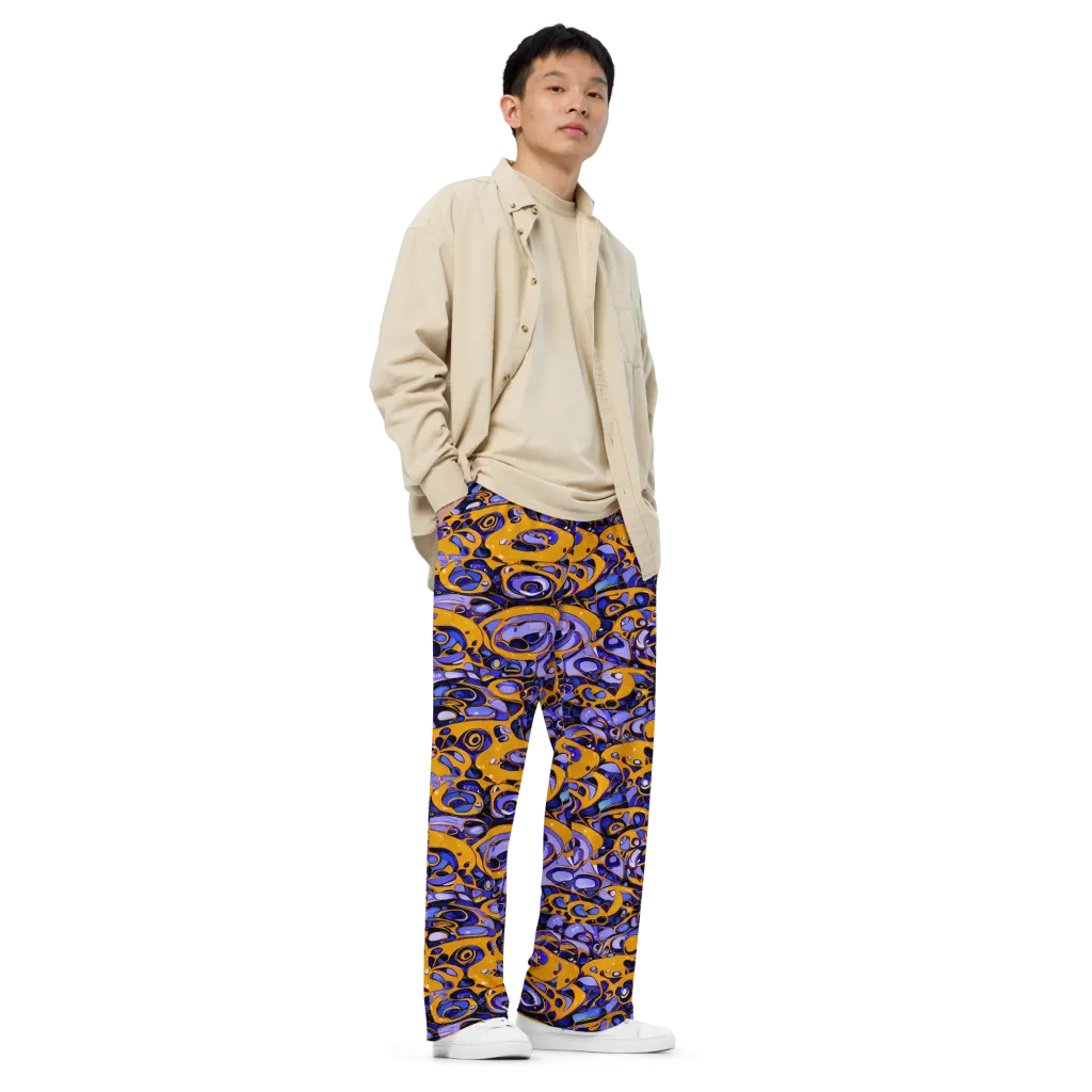 Psychedelic Alloy on Wide-Leg Pants — Right Front