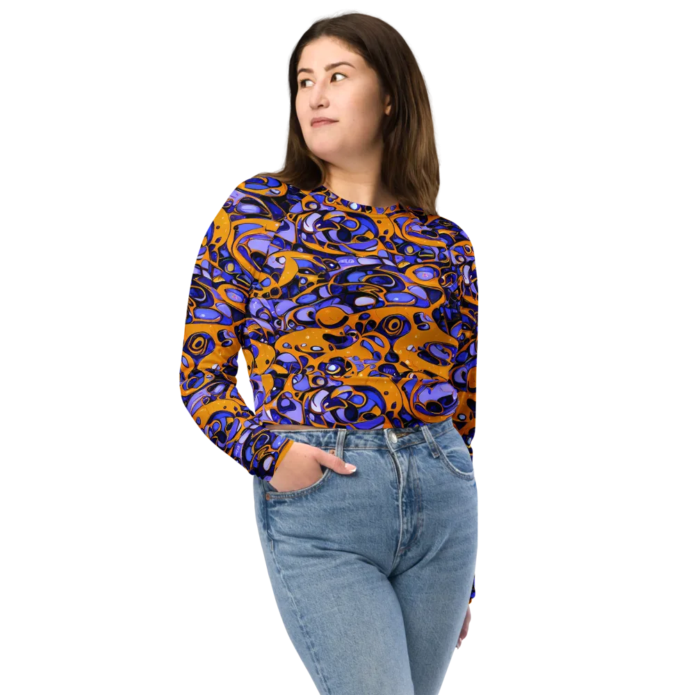 Psychedelic Alloy on Long Sleeve Crop Top — Front
