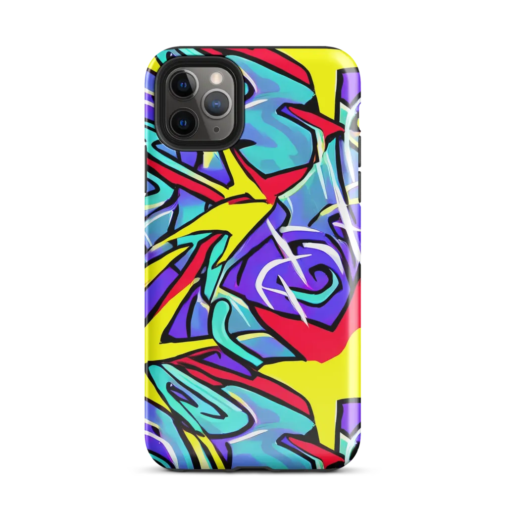 Neon Turbulence on Tough Case for iPhone® — Front