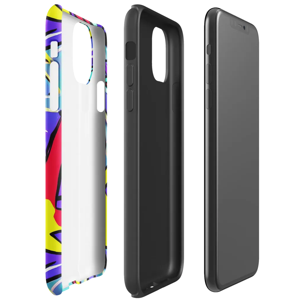 Neon Turbulence on Tough Case for iPhone® — Right