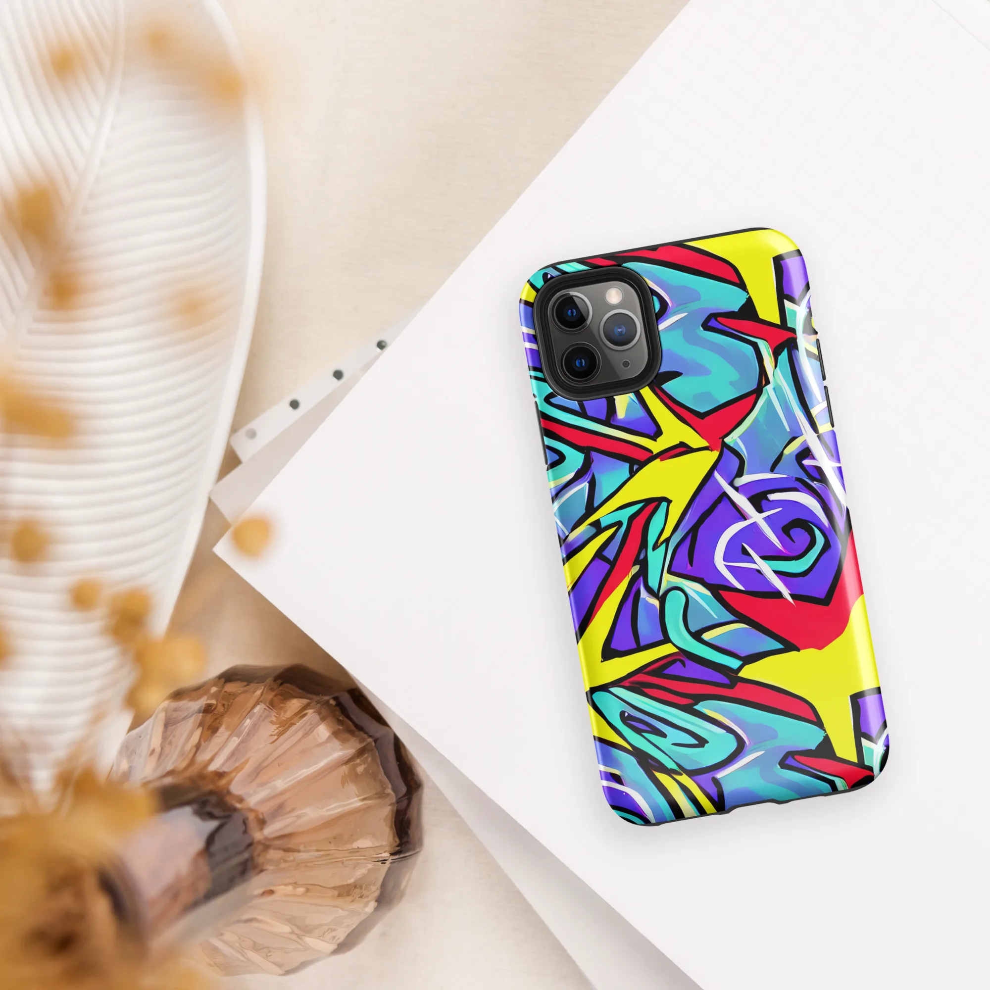 Neon Turbulence on Tough Case for iPhone® — Front