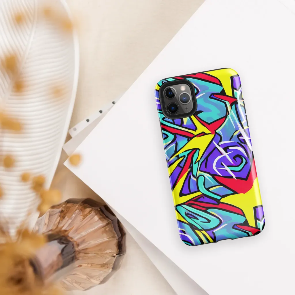 Neon Turbulence on Tough Case for iPhone® — Front