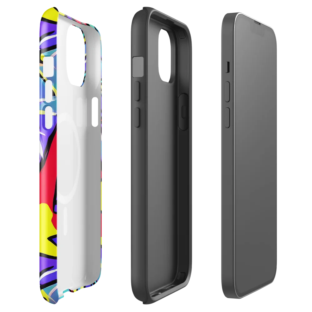 Neon Turbulence on MagSafe Tough Case for iPhone® — Front