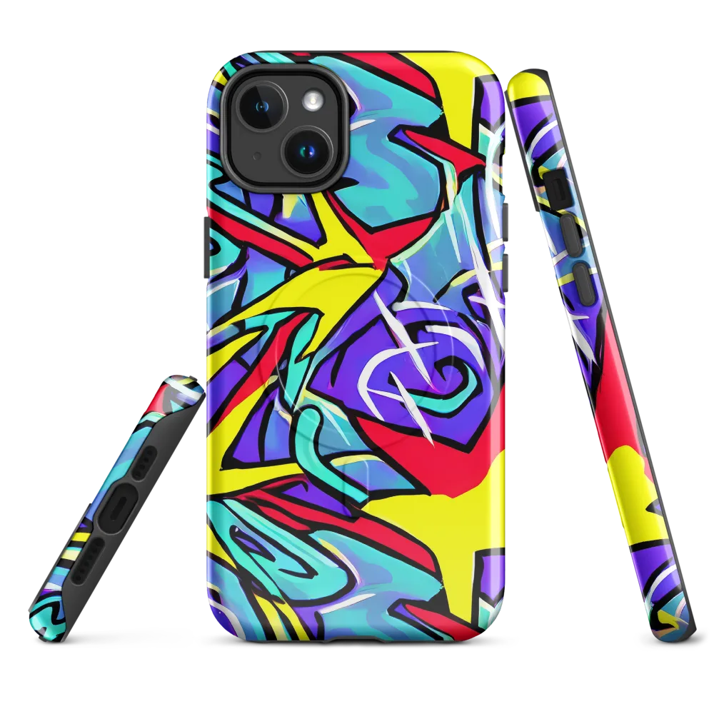 Neon Turbulence on MagSafe Tough Case for iPhone® — Front