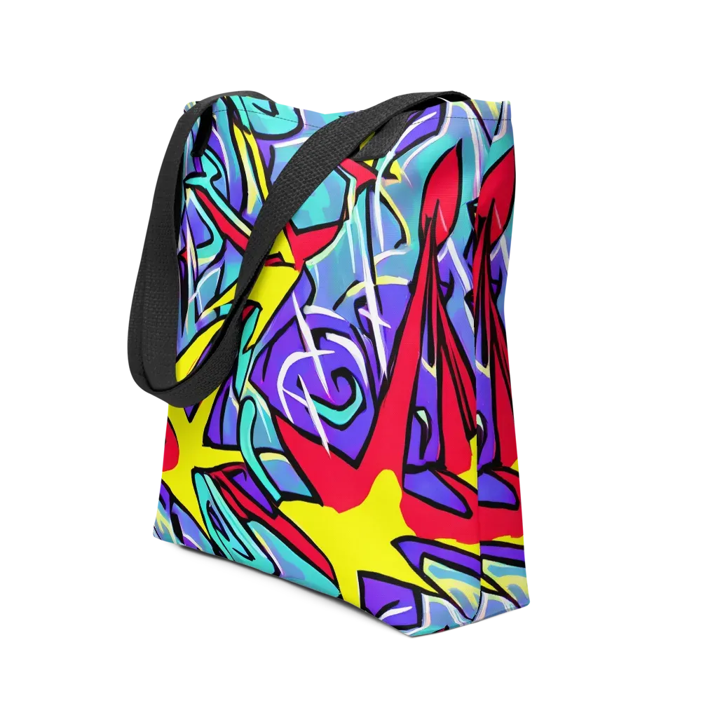 Neon Turbulence on Tote Bag — Front