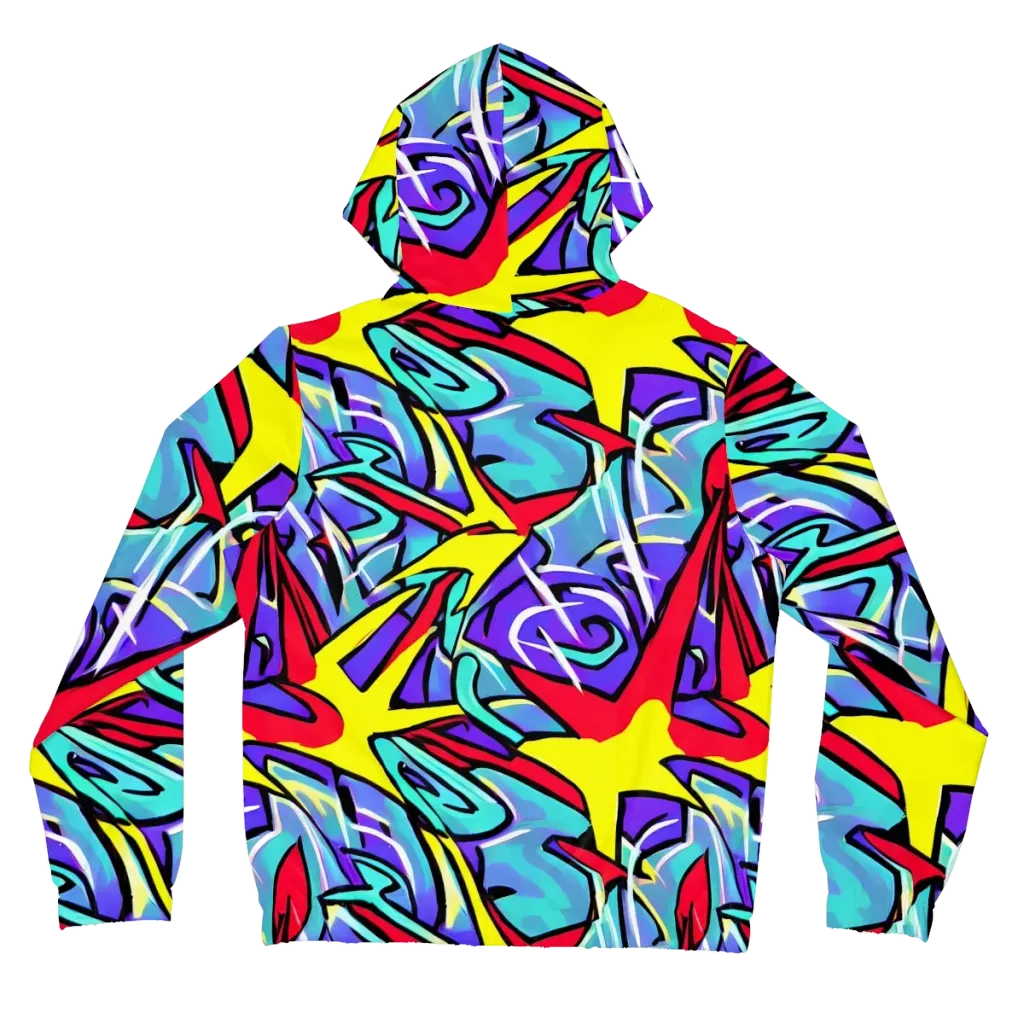 Neon Turbulence on Women's Full-Zip Hoodie — Back