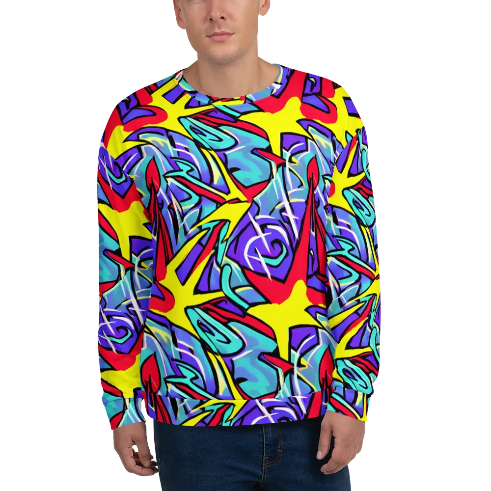 Neon Turbulence on Sweatshirt — Front