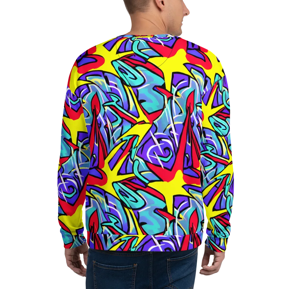 Neon Turbulence on Sweatshirt — Back