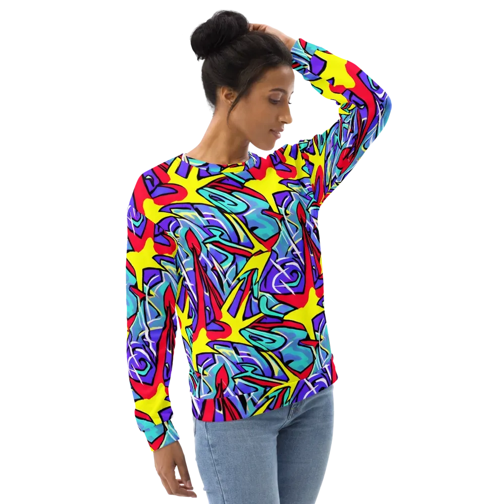 Neon Turbulence on Sweatshirt — Right Front
