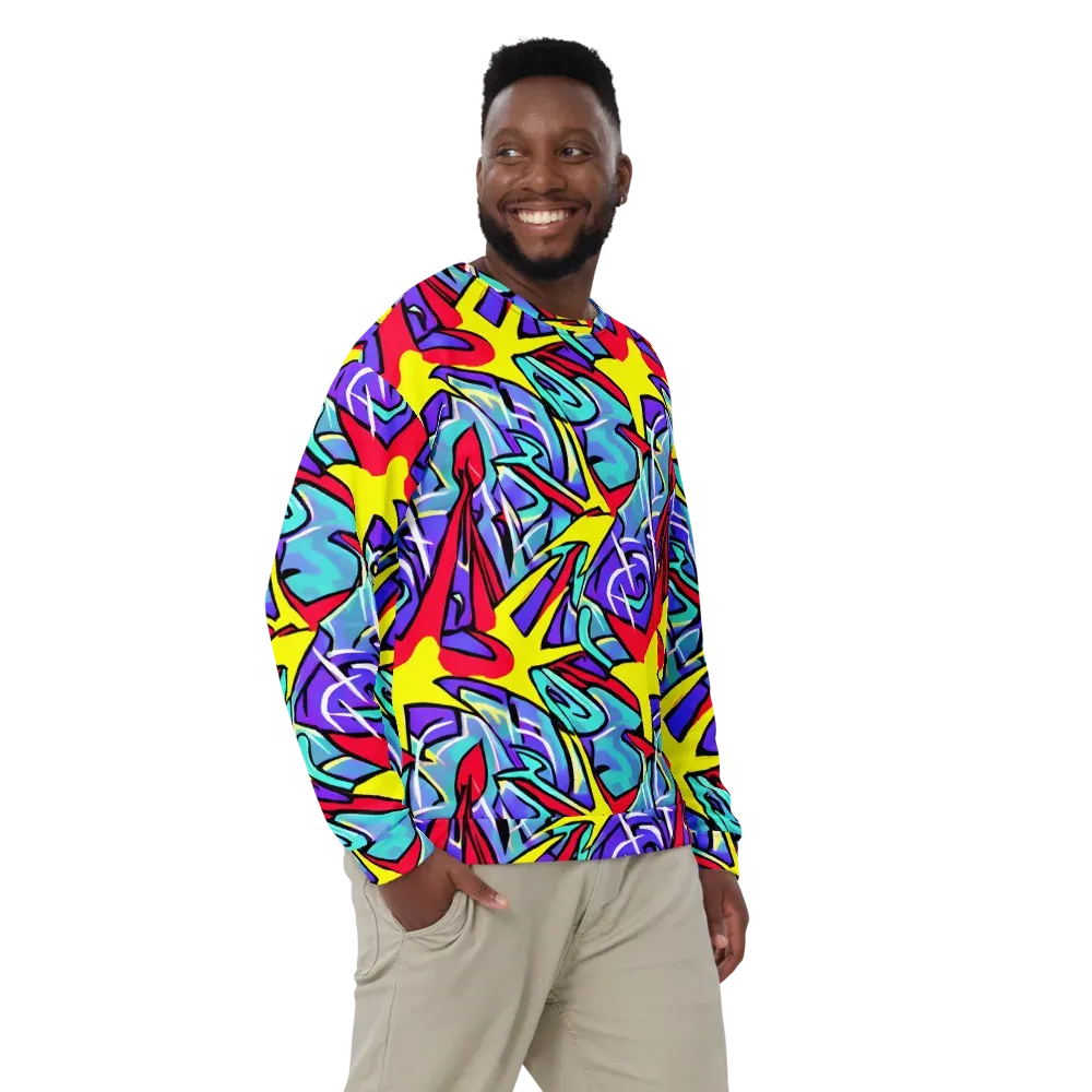 Neon Turbulence on Sweatshirt — Front