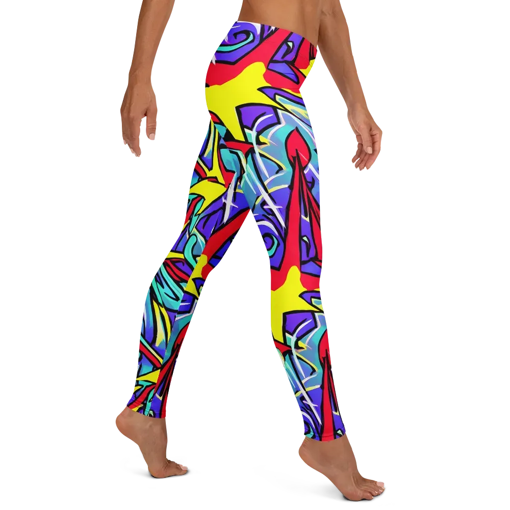 Neon Turbulence on Leggings — Right