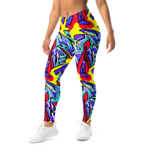 Neon Turbulence on a Leggings