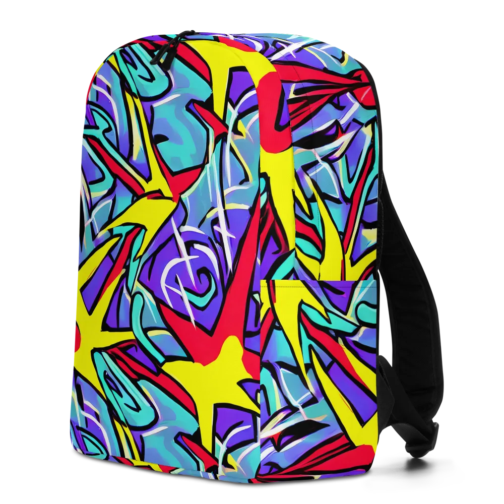 Neon Turbulence on Minimalist Backpack — Left