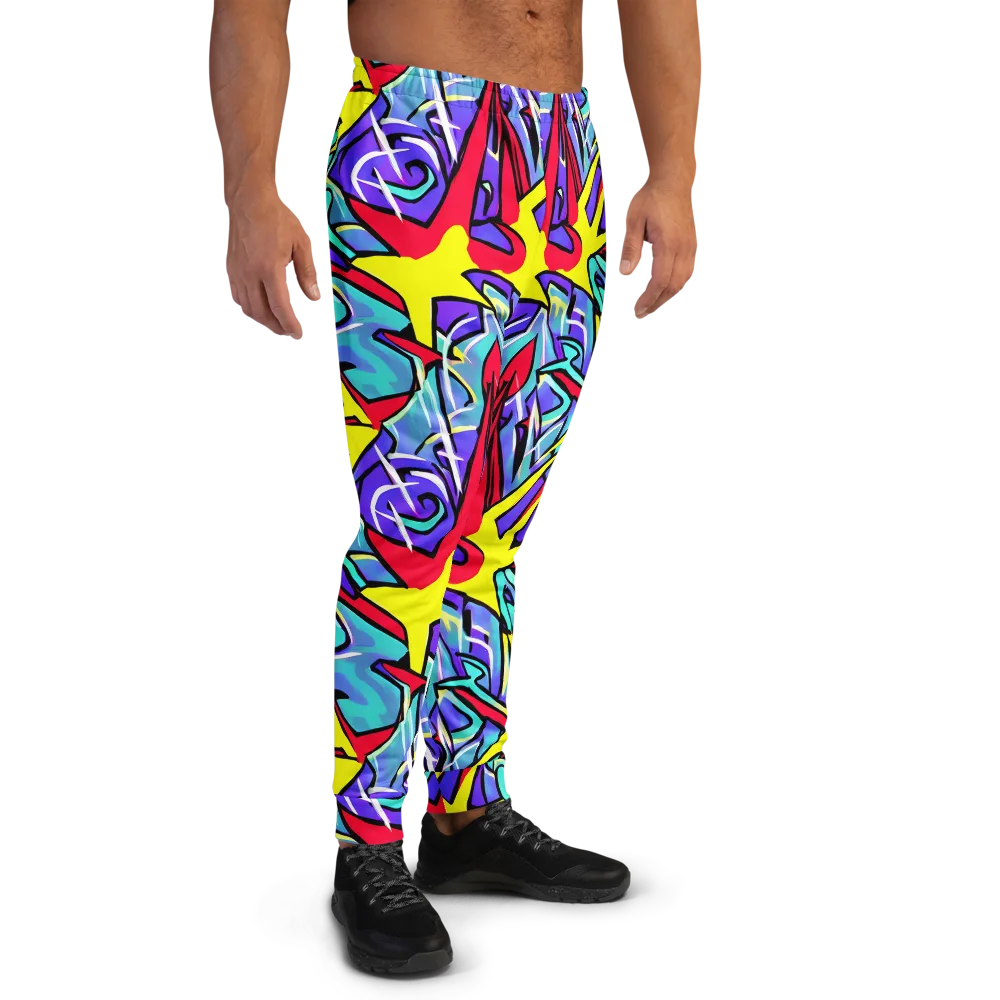 Neon Turbulence on Men's Joggers — Right