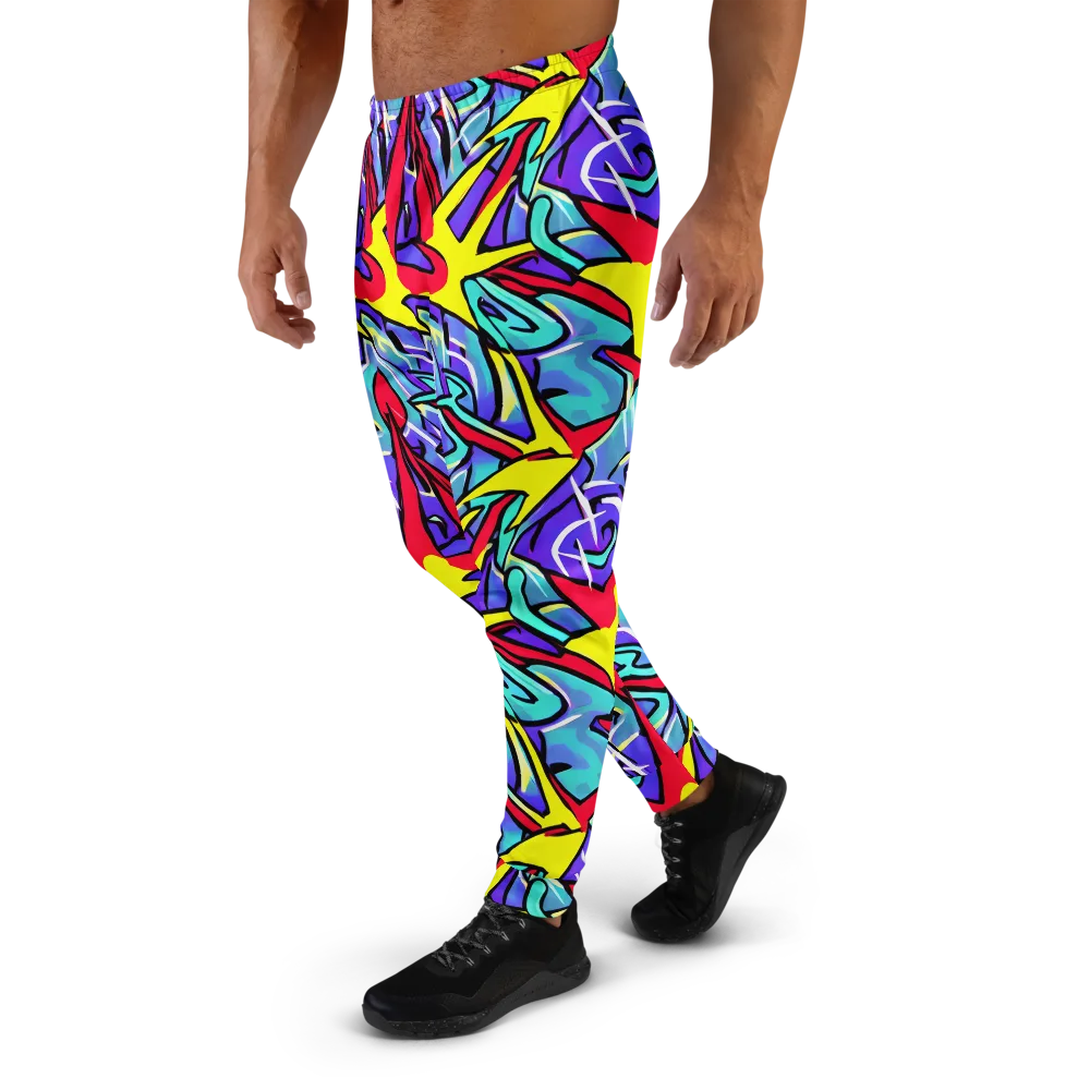 Neon Turbulence on Men's Joggers — Left