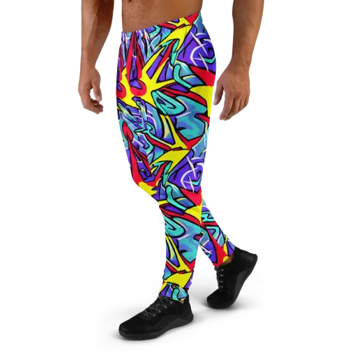 Neon Turbulence on a Men's Joggers