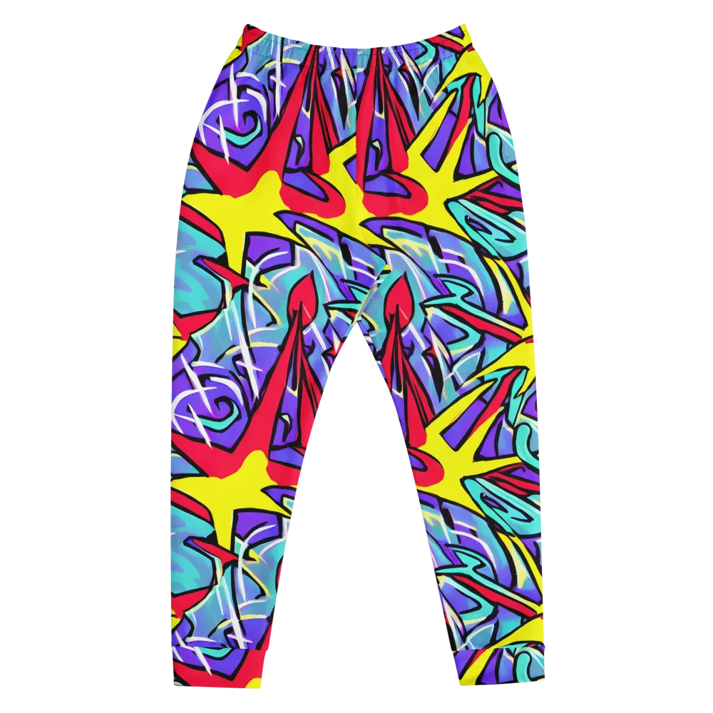 Neon Turbulence on Men's Joggers — Front