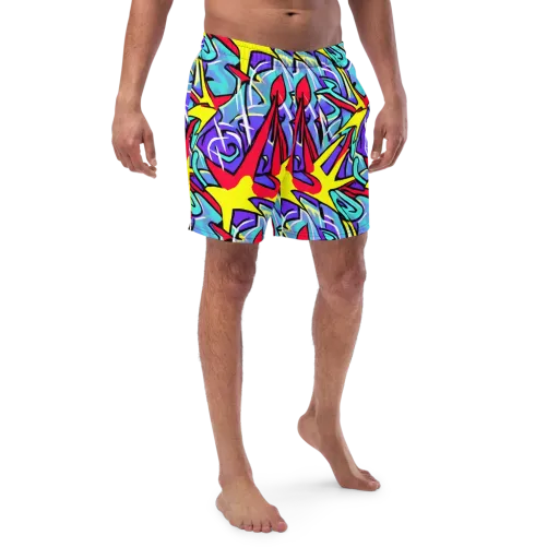 Neon Turbulence on a Swim Trunks