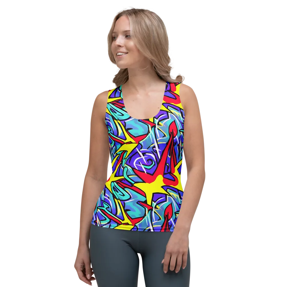 Neon Turbulence on Women's Tank Top — Front