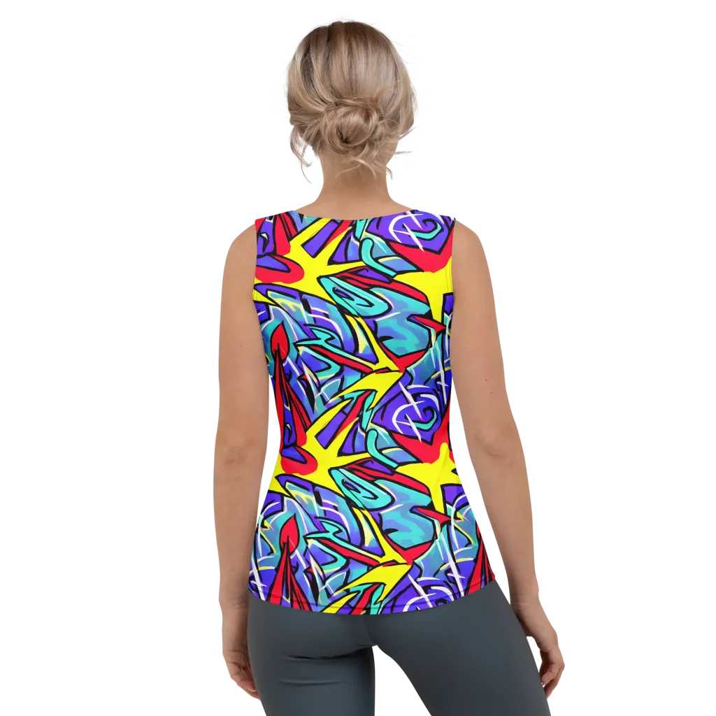 Neon Turbulence on Women's Tank Top — Back
